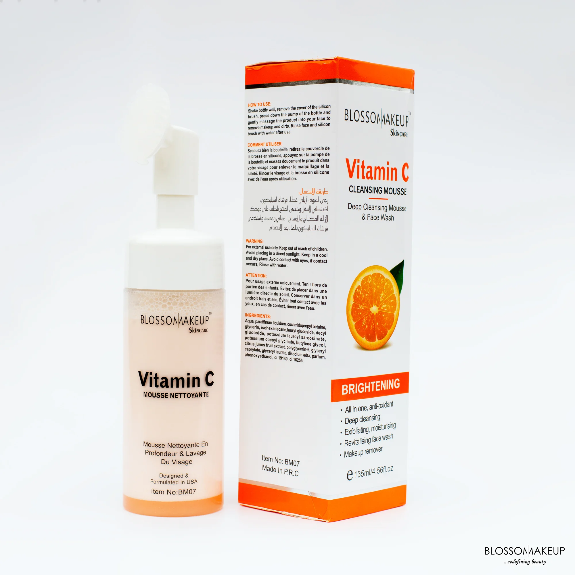 Vitamin C Mousse (2) Blossom Makeups Vitamin C Cleansing Mousse - Image 1