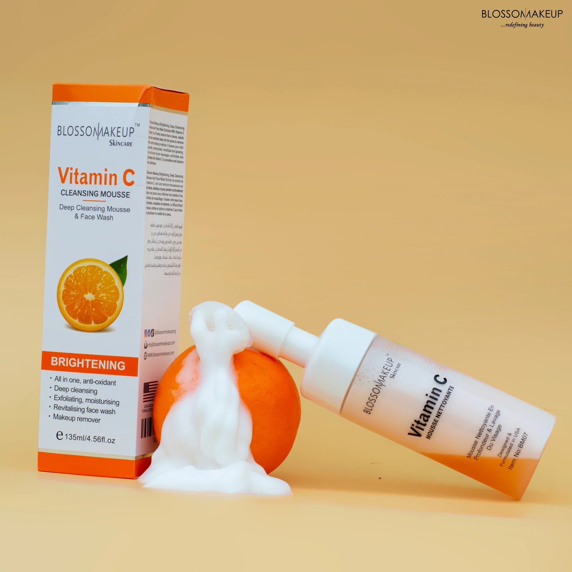 Blossom Makeups Vitamin C Cleansing Mousse - Image 2